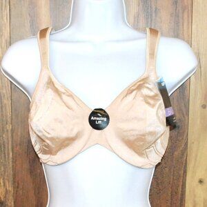 NWT Bali Amazing Lift Underwire Side Shaping Bra Cream 40C